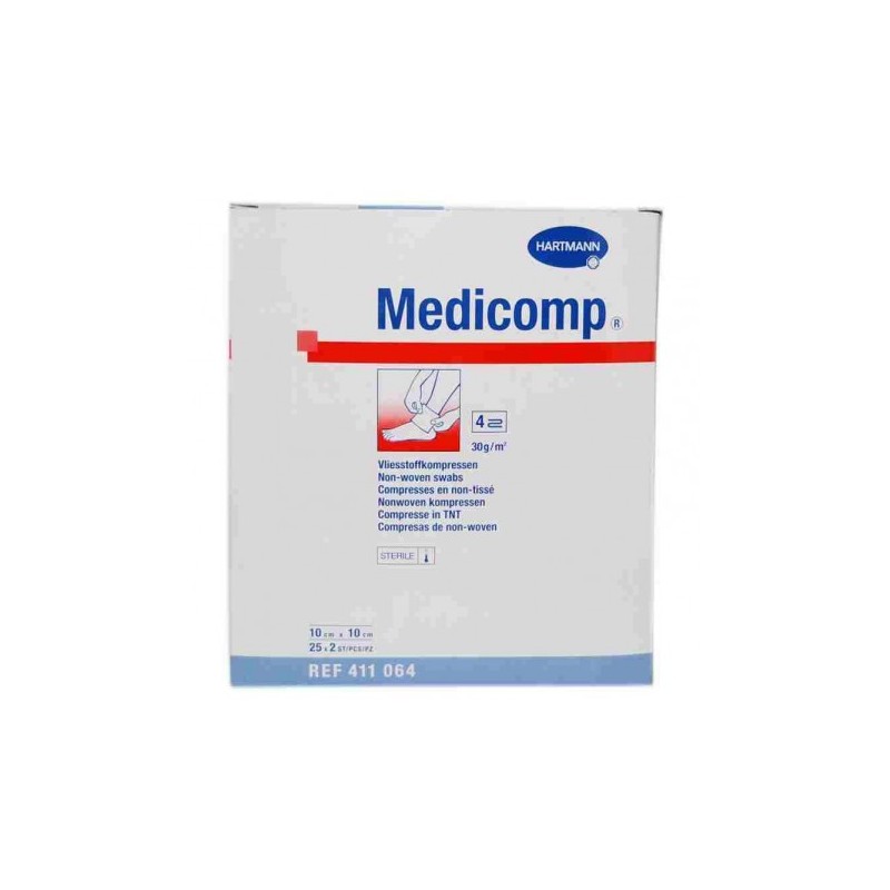 Medicomp compresas aposito esteril 10 x 10 cm 10 sobres 2 u Hartmann