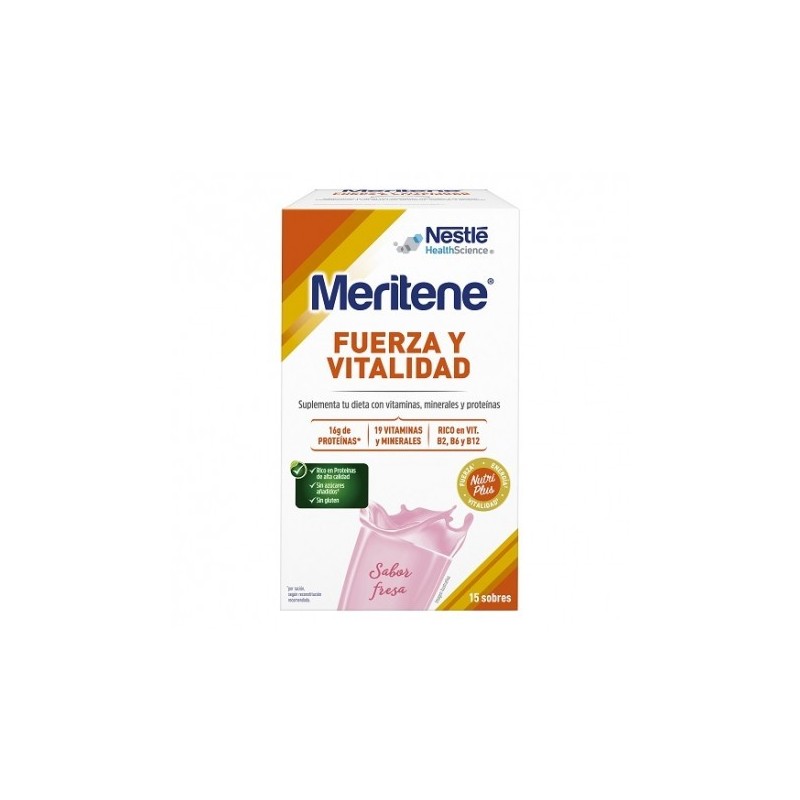 Meritene polvo fresa 15 sobres 30gr Meritene