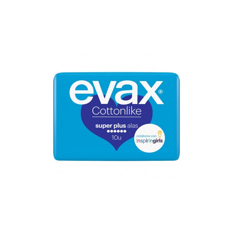 Evax cottonlike con alas super plus 10 unidades Evax