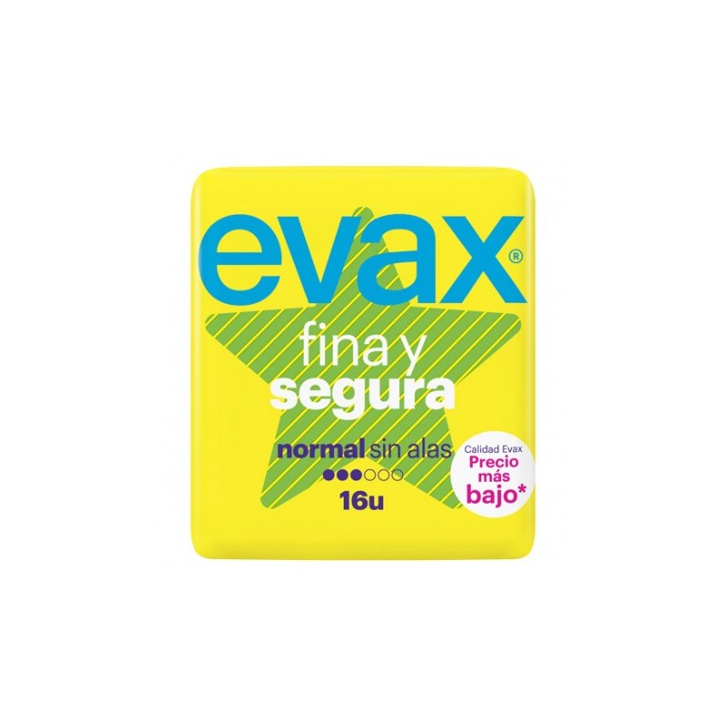 Evax fina y segura sin alas normal 16 unidades Evax