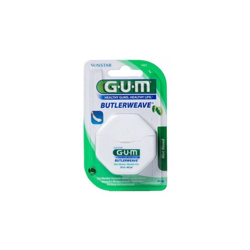 Gum-1855 dental seda con cera mentolada 54,8 m Gum