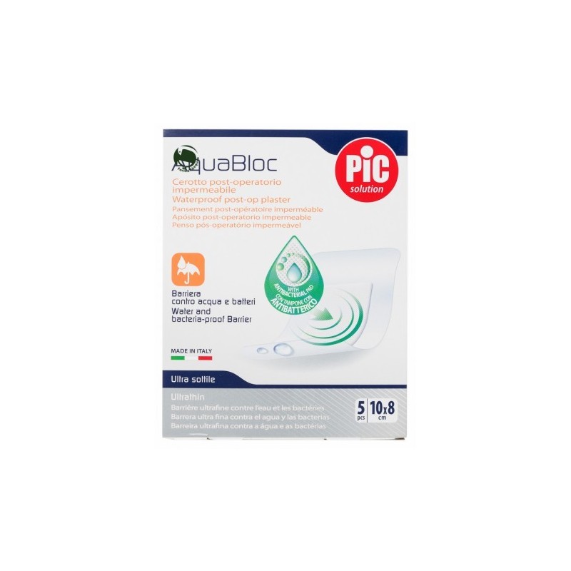 Pic aquabloc antibacterias 10 x 8 cm. 5 unds. PIC