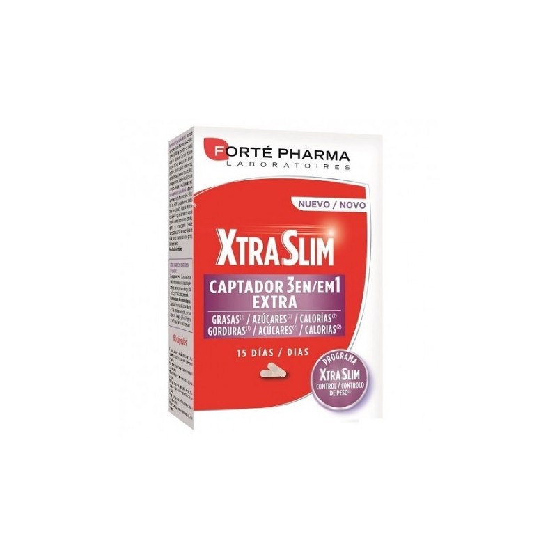 Forté pharma xtraslim captador 3 en 1 60 cápsulas Forté Pharma