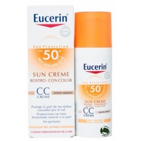 Eucerin sun creme con color cc spf50+ tono medio 50 ml
