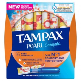 Tampax pearl compak pearl super plus 16 unidades