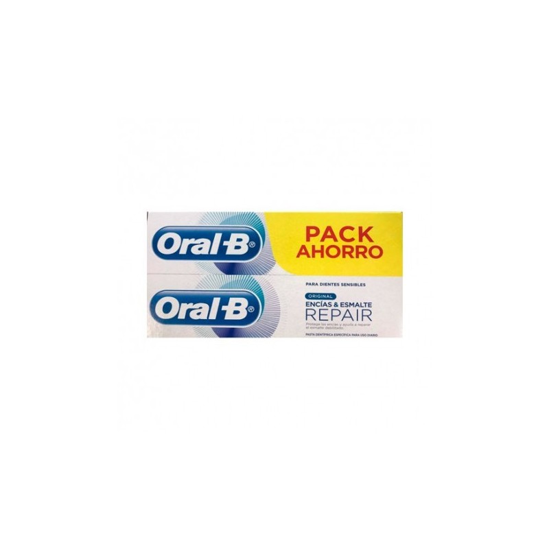 Oral b repair original duplo pasta dental encías y esmalte 2x100ml ...