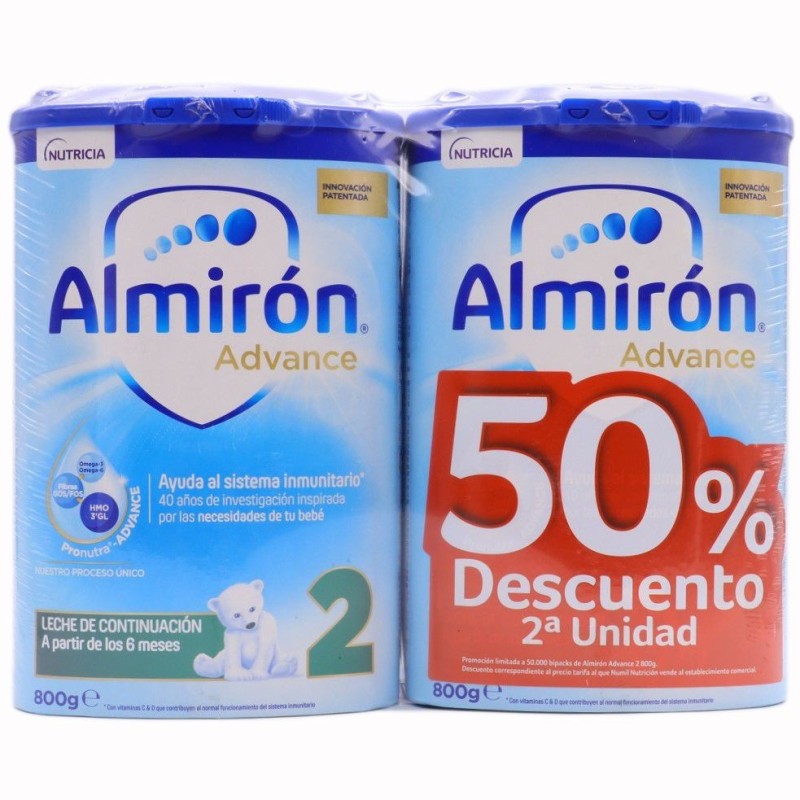 Almiron advance 2 polvo pack ahorro 50% 800 g 2 u NUMIL NUTRICION