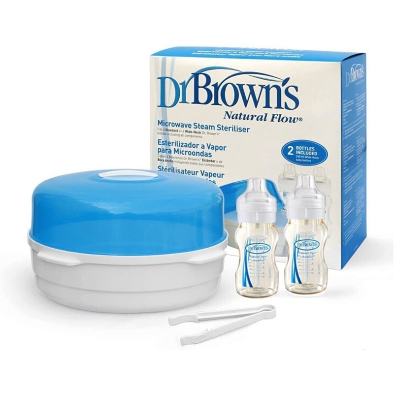 Esterilizador a vapor Dr. Brown's para microondas : Bebés