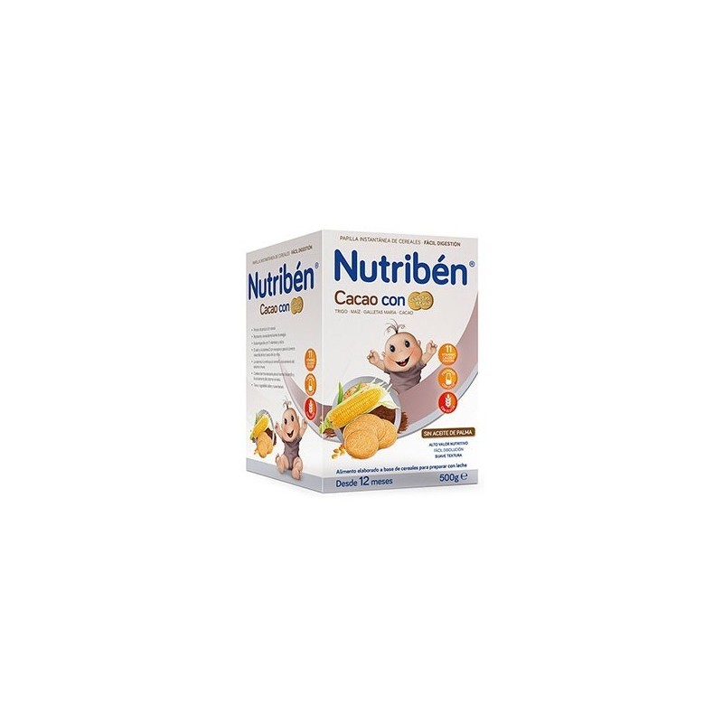 Nutriben cacao con galletas maria 1 envase 500 g