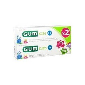 Gum kids gel dentifrico duopack 2 u x 75 ml
