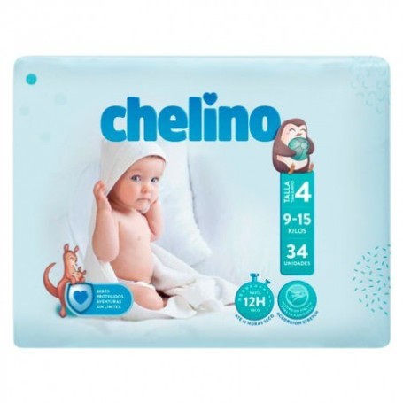 Chelino Pañales infantiles Talla 5 (13-18kg), 30 Unidades