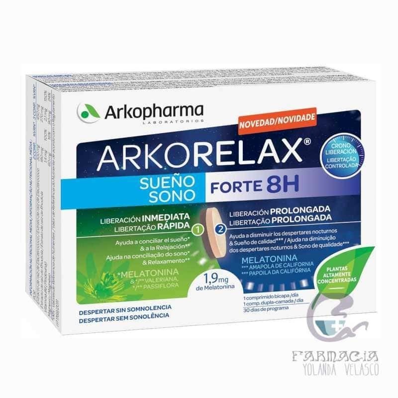 Arkorelax sueño forte 8h 30 comprimidos bicapa ARKOPHARMA LABORATORIOS