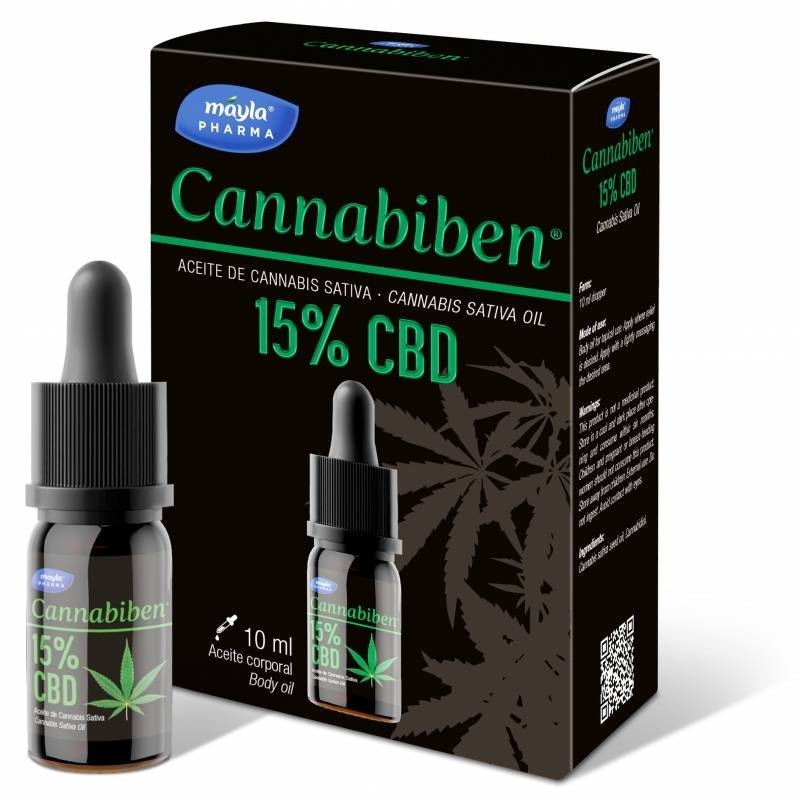 CANNABIBEN OIL 15% CBD 1 FRASCO 10 ml CON GOTERO