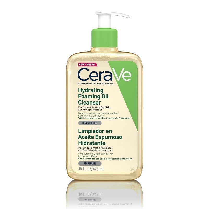 CERAVE LIMPIADOR ACEITE ESPUMOSO HIDRATANTE 1 ENVASE 473 ML