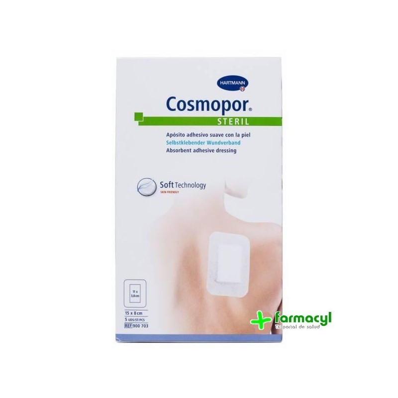 COSMOPOR SILICONE APOSITO ESTERIL 5 UNIDADES 7,2