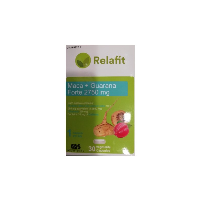 RELAFIT MS MACA Y GUARANA 30 CAPSULAS