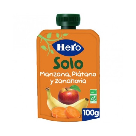Hero ECO Bolsa Manzana/Plátano/Zanahoria Solo ECO 100g