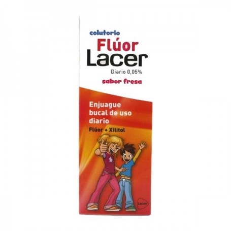 Flúor Lacer Colutorio Infantil Diario 0.05% Fresa 500ml