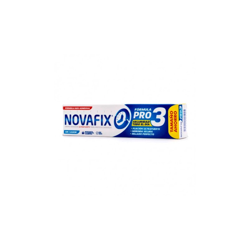 Novafix Pro 3 Crema Prótesis Dental Ultrafuerte Sin Sabor 70g