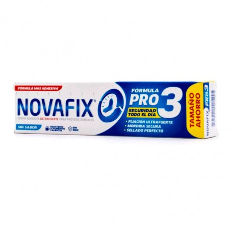 Novafix Pro 3 Crema Prótesis Dental Ultrafuerte Sin Sabor 70g
