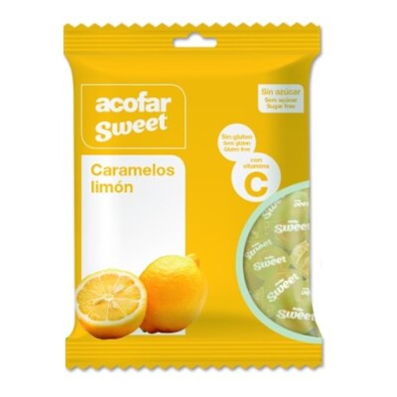 ACOFARSWEET CARAMELOS S/ AZUCAR 1 BOLSA 60 G SABOR LIMON