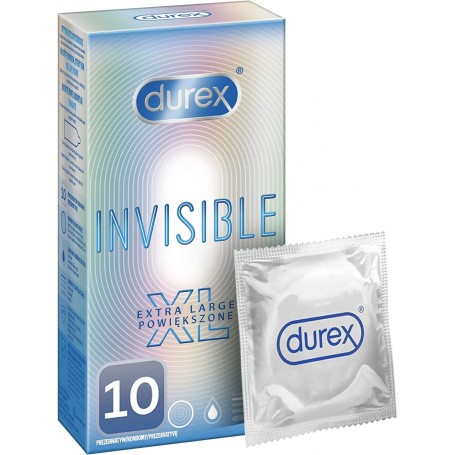 DUREX Preservativos Invisible XL 10 Unidades