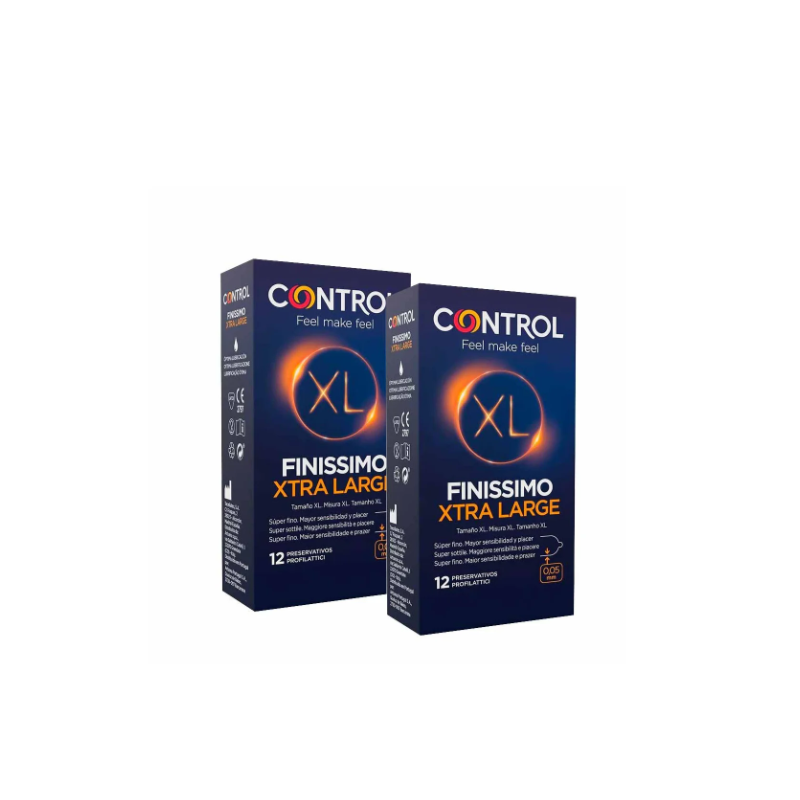 CONTROL NEW FINISSIMO XL PRESERVATIVOS 12 + 12 U PACK AHORRO