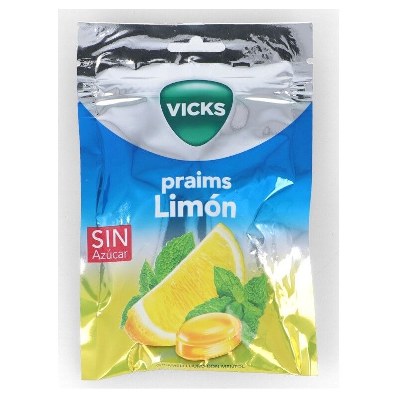 Vicks Limón Caramelo Duro con Mentol 72g