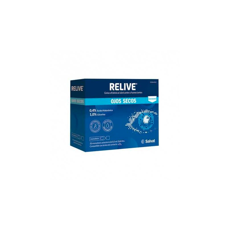 Comprar Relive Ojos Secos 20 Monodosis 0,5 Ml a precio de oferta