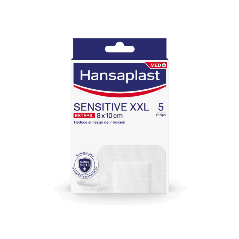 HANSAPLAST SENSITIVE XXL 8X10CM 5 STRIPS