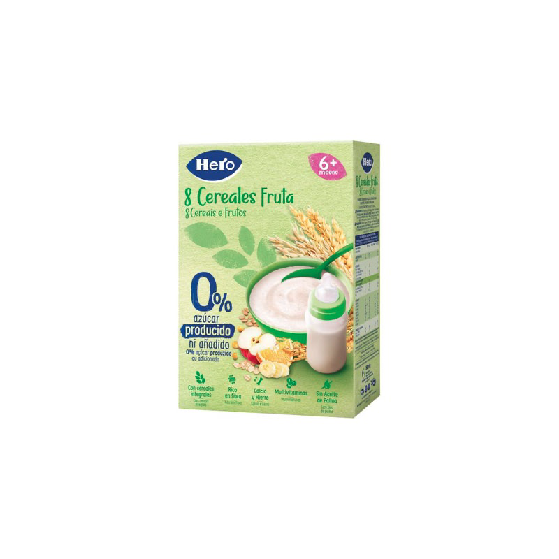 HERO 8 CEREALES FRUTA +6M 340G