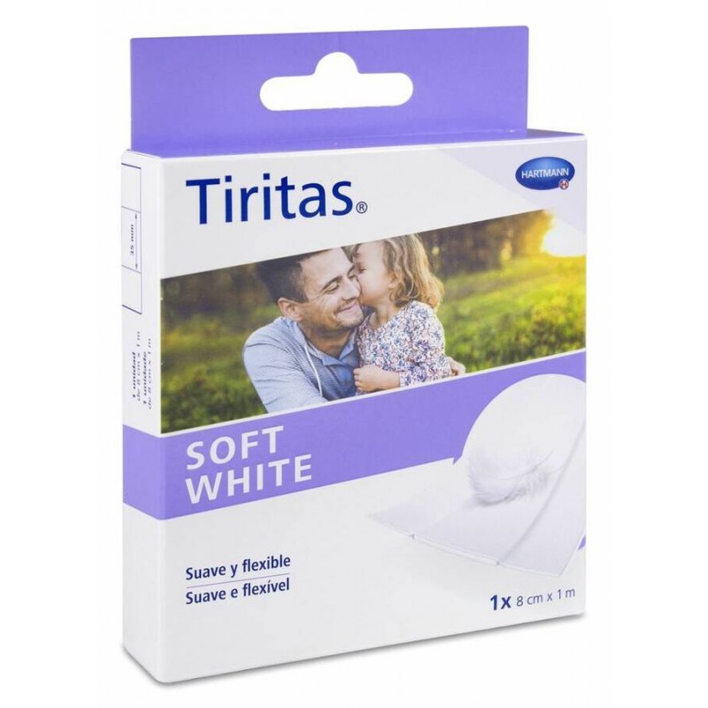 TIRITAS SOFT WHITE APOSITO ADHESIVO 1 UNIDAD 1 M X 8 CM