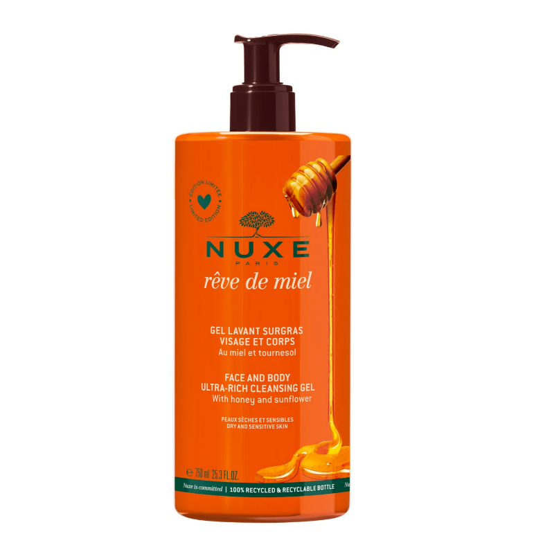 NUXE REVE DE MIEL GEL LIMPIADOR ROSTRO Y CUERPO 750 ML