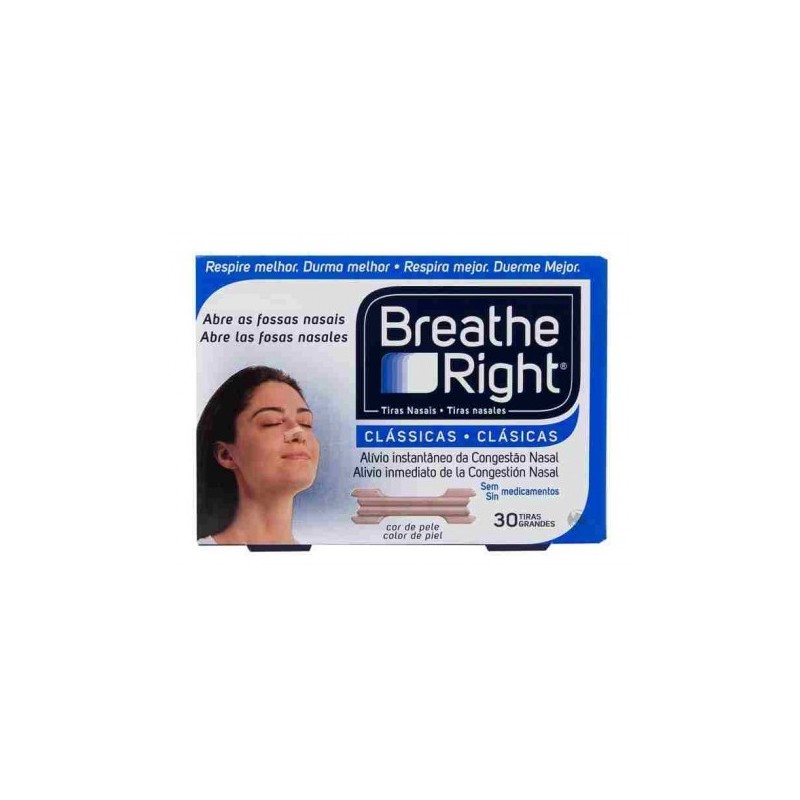 Breathe Right Tiras Nasales Grandes 30 unidades
