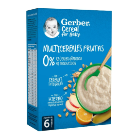 GERBER MULTICEREALES FRUTA 1 ESTUCHE 270 G (PF)