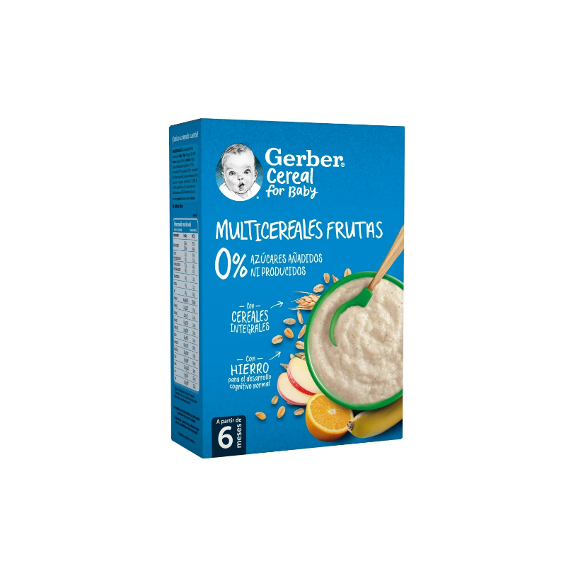 GERBER MULTICEREALES FRUTA 1 ESTUCHE 270 G (PF)