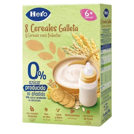 Hero Baby Pedialac 8 Cereales Con Galleta 0% Azucares 340Gr
