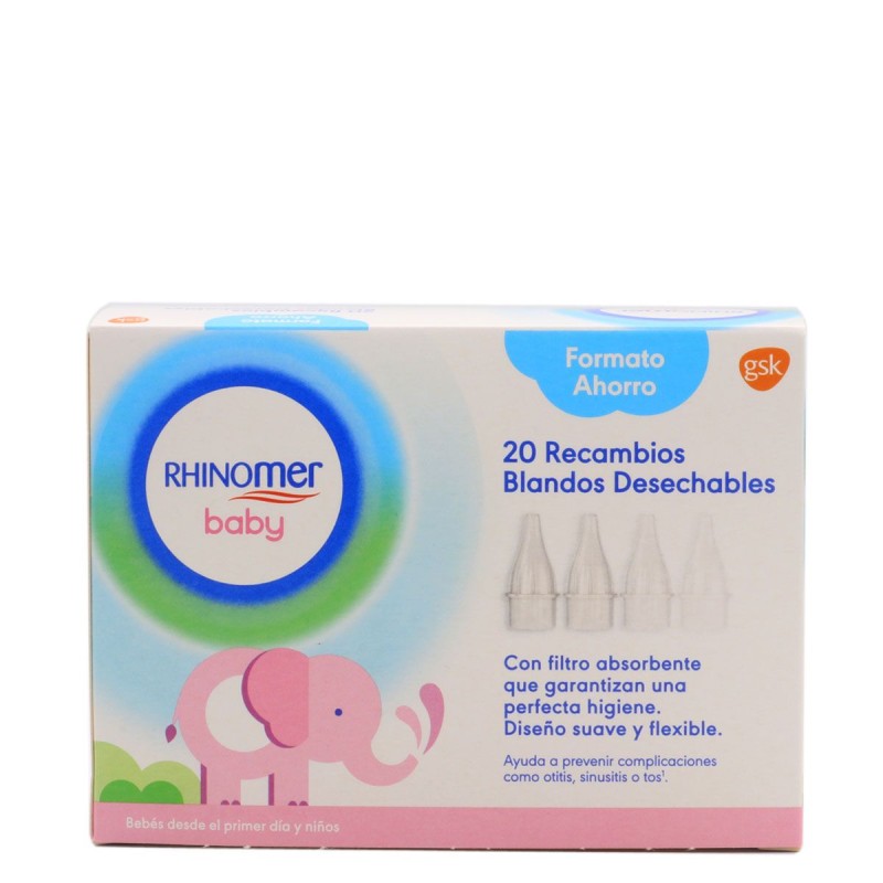 Rhinomer baby confort recambio aspirador blando desechable 20 u. NA...