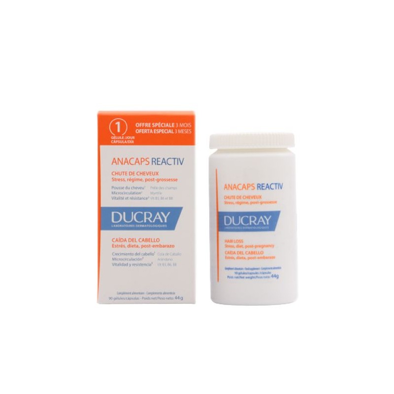 ANACAPS REACTIV CABELLO Y UÑAS DUCRAY 3 ENVASES