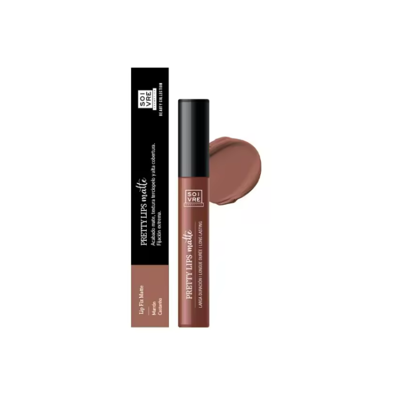 SOIVRE COSMETICS LIP FIX MATTE BEAUTYCOLLECTION 1 ENVASE 5 ML BROWN