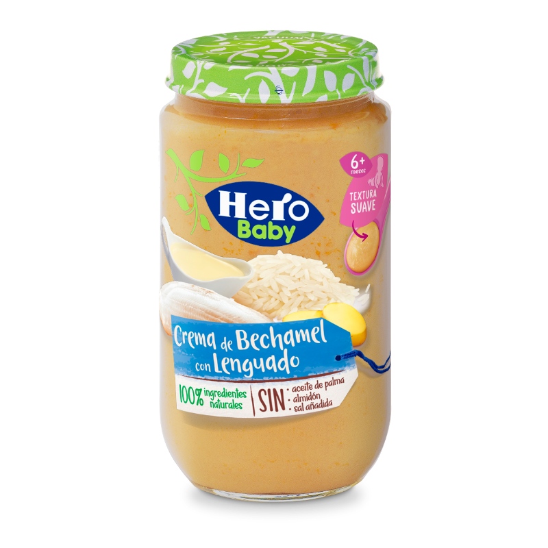 HERO BABY CREMA DE BECHAMEL CON LENGUADO 1 TARRO 235 G