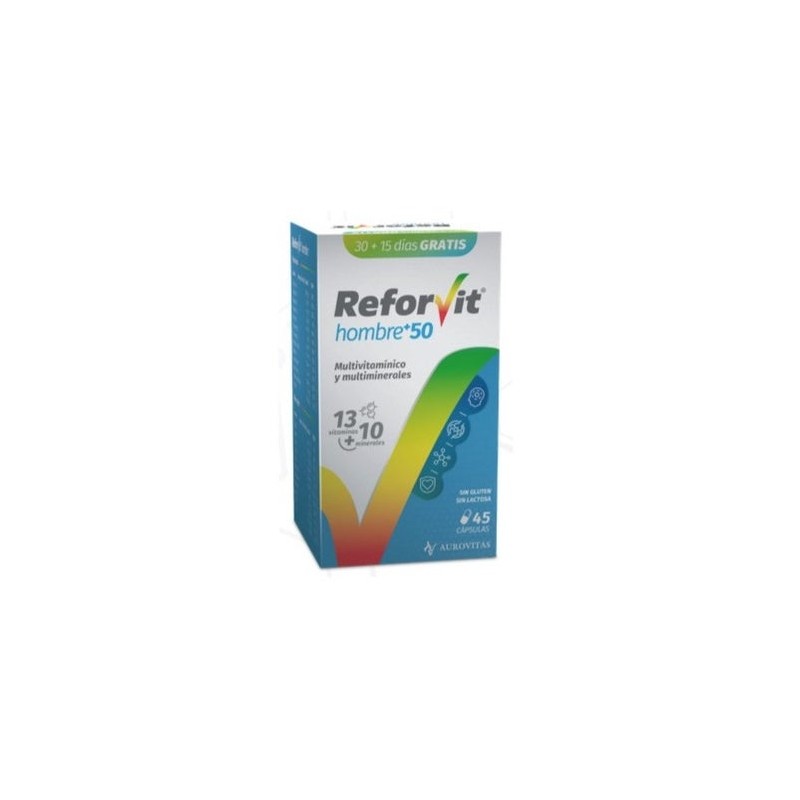 REFORVIT HOMBRE +50. 45 CAP. MULTIVITAMINICO Y MULTIMINERALES