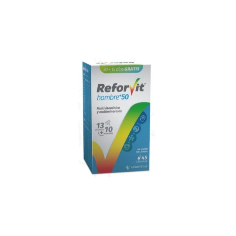 REFORVIT HOMBRE. 45 CAP. MULTIVITAMINICO Y MULTIMINERALES