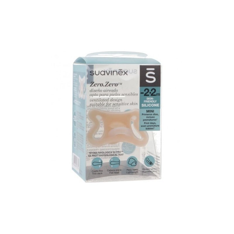 Suavinex chupete silicona fisiologico SX PRO zero-zero 0 - 6 meses 1 unidad