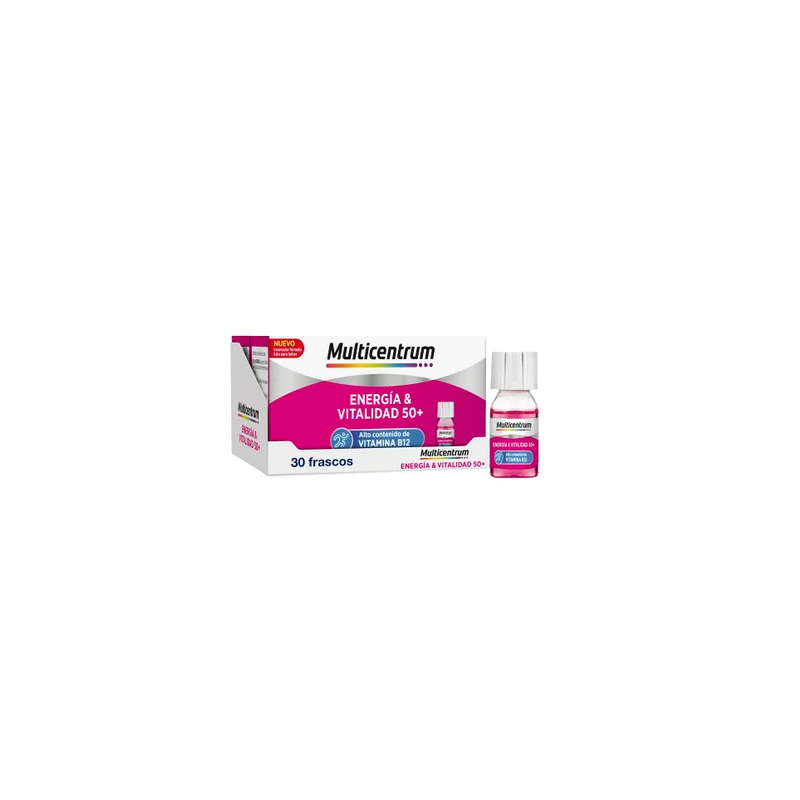 MULTICENTRUM ENERGIA & VITALIDAD 50+ 30 FRASCOS 7 ML SABOR FRAMBUESA