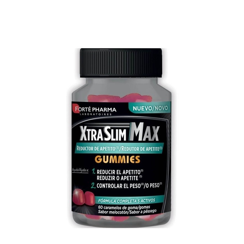 XTRASLIM MAX REDUCTOR APETITO GUMMIES 60 CARAMELOS DE GOMA SABOR MELOCOTON