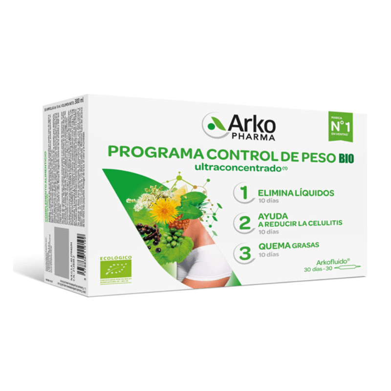 ARKOFLUIDO PROGRAMA CONTROL DE PESO BIO 30 AMPOLLAS 10 ML