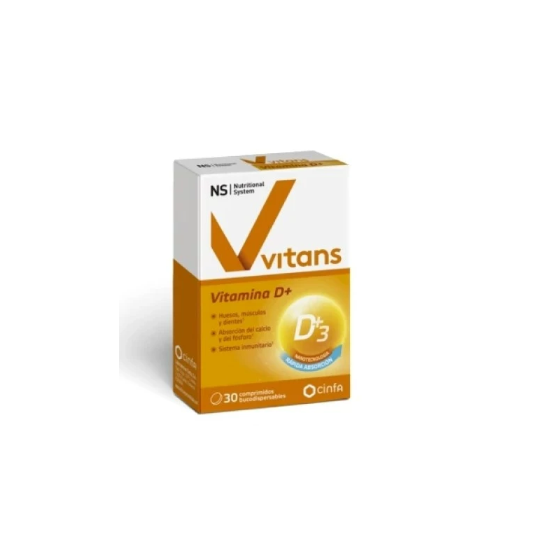 NS VITANS VITAMINA D+ 30 COMPRIMIDOS BUCODISPERSABLES