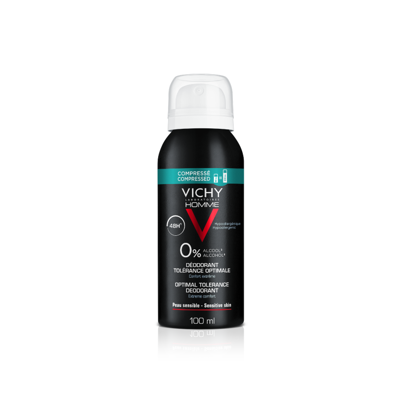 VICHY HOMME DESODORANTE TOLERANCIA OPTIMA 48 H COMPRIMIDO 1 ENVASE 100 ML AEROSOL