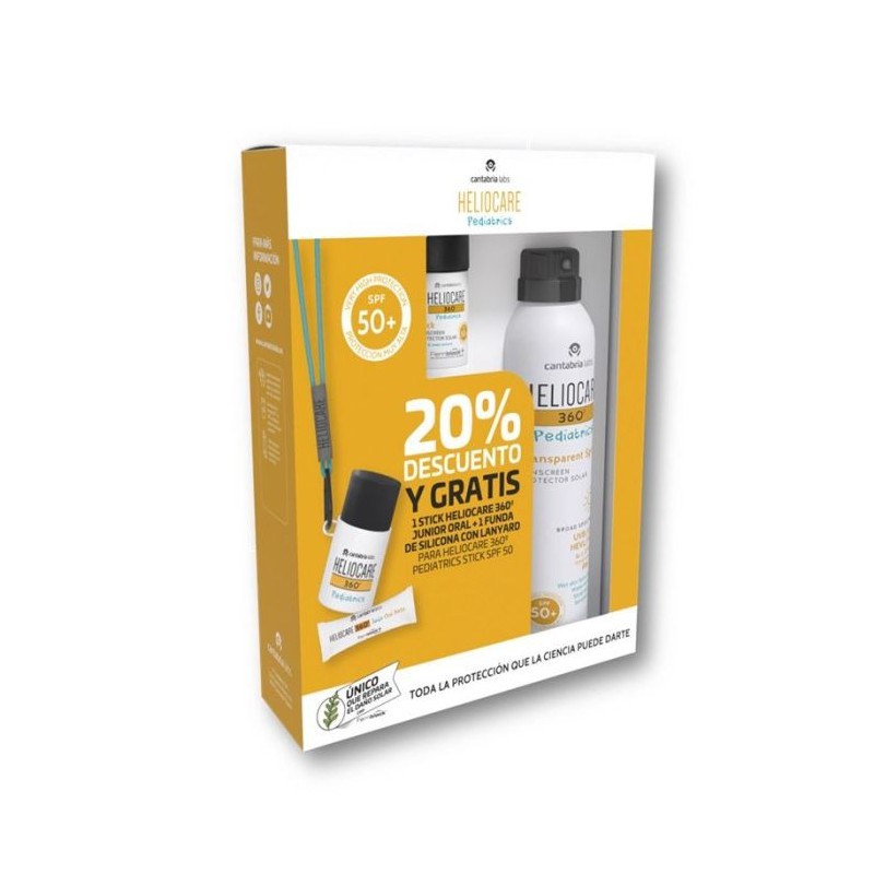 Heliocare 360º Pack Pediatric Stick Spf50 + Spray Transpar Spf50